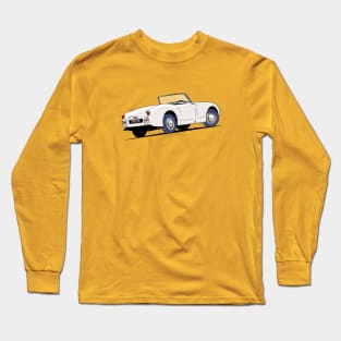 Austin Healey 'Frog Eye' Sprite in White Long Sleeve T-Shirt